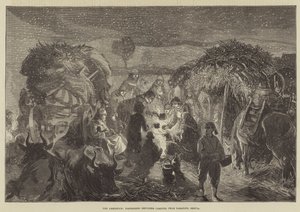 El armisticio, refugiados angustiados acampando cerca de Paratjin, Servia de Sir John Charles Robinson
